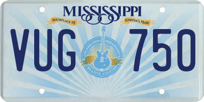 MS license plate VUG750