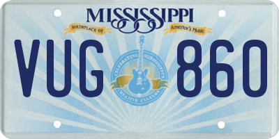MS license plate VUG860