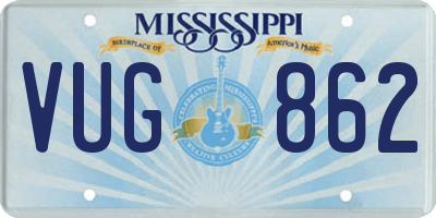 MS license plate VUG862
