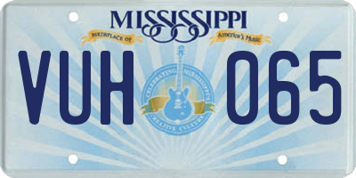 MS license plate VUH065