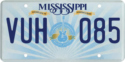 MS license plate VUH085