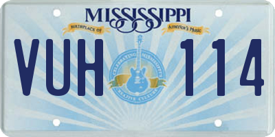 MS license plate VUH114