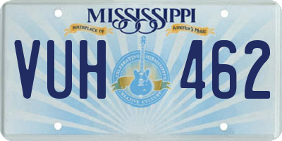 MS license plate VUH462
