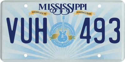 MS license plate VUH493