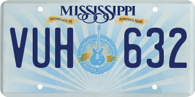 MS license plate VUH632