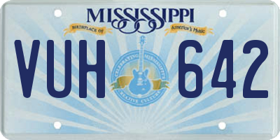 MS license plate VUH642