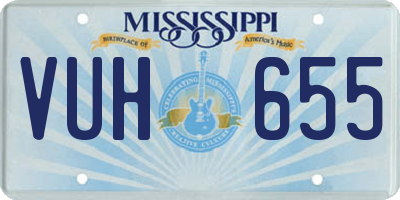MS license plate VUH655
