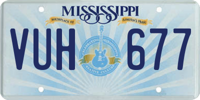 MS license plate VUH677