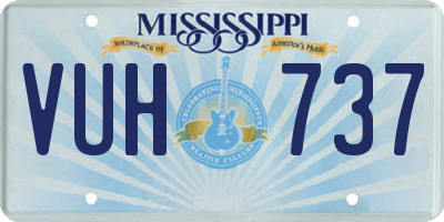 MS license plate VUH737
