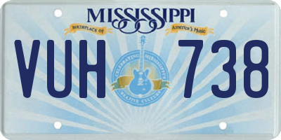 MS license plate VUH738