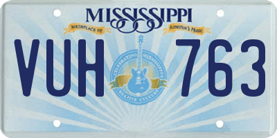 MS license plate VUH763