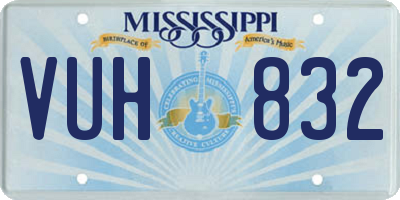 MS license plate VUH832