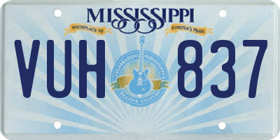 MS license plate VUH837
