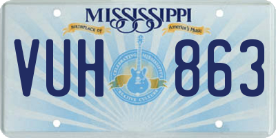 MS license plate VUH863