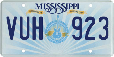 MS license plate VUH923