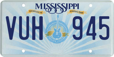 MS license plate VUH945
