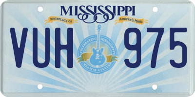 MS license plate VUH975