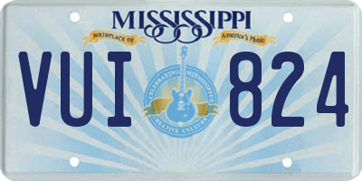 MS license plate VUI824