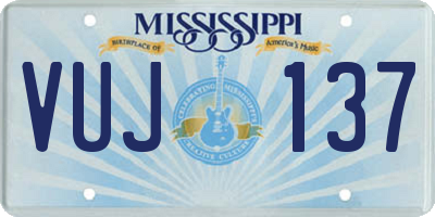 MS license plate VUJ137