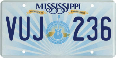 MS license plate VUJ236