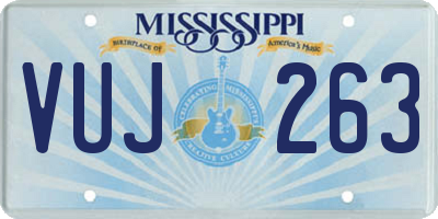 MS license plate VUJ263