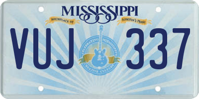 MS license plate VUJ337