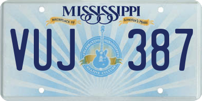 MS license plate VUJ387