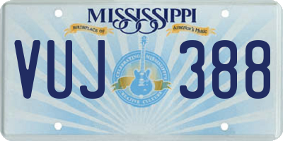 MS license plate VUJ388