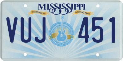 MS license plate VUJ451