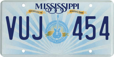 MS license plate VUJ454
