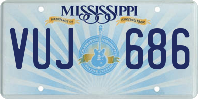 MS license plate VUJ686