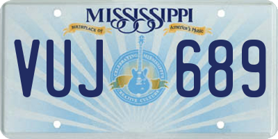 MS license plate VUJ689