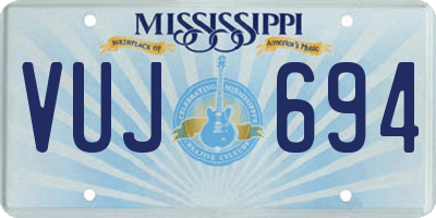 MS license plate VUJ694
