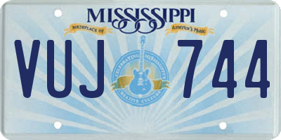 MS license plate VUJ744