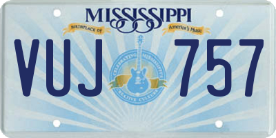 MS license plate VUJ757