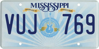 MS license plate VUJ769