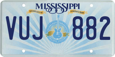 MS license plate VUJ882