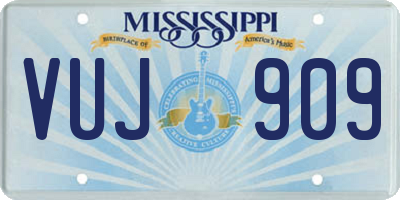 MS license plate VUJ909