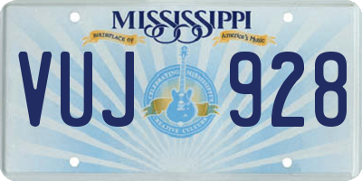 MS license plate VUJ928