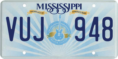 MS license plate VUJ948