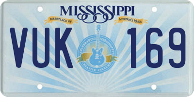 MS license plate VUK169