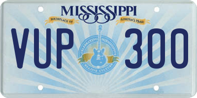 MS license plate VUP300