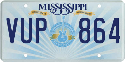 MS license plate VUP864