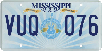 MS license plate VUQ076
