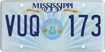 MS license plate VUQ173