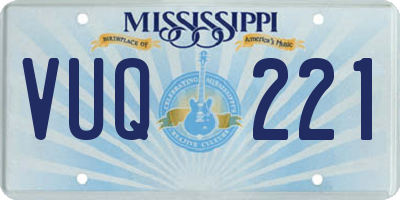 MS license plate VUQ221
