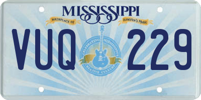 MS license plate VUQ229