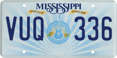 MS license plate VUQ336