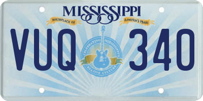 MS license plate VUQ340