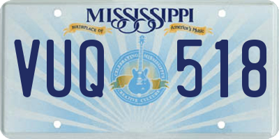 MS license plate VUQ518